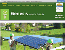 Tablet Screenshot of genesishomeandenergy.com